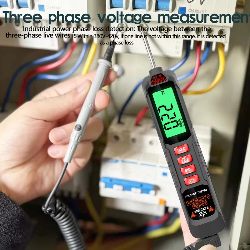 USB Rechargeable Car with Clip Digital Multimeter Pen Type 4000 Counts AC/DC Voltage Non-Contact Auto Ohm Diode Tester For Tool digital multimeter multimeter tester voltage detector tester voltage meter tester