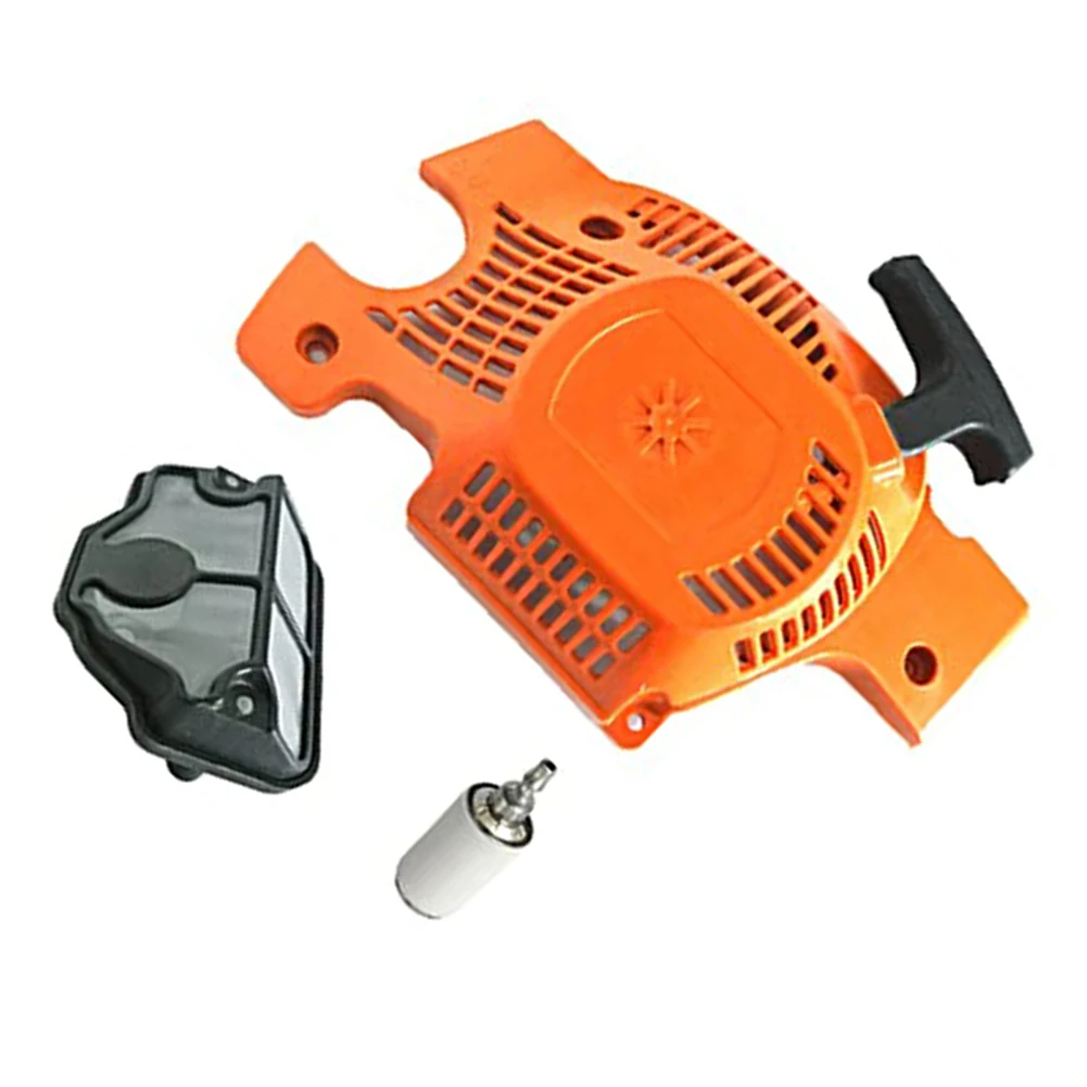 Backlash Pull Starter and Air Fuel Filter Kit Compatible with For HS 36 41 136 137 141 142 for Outdoor Equipment