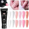 MEET ACROSS 20ml Extension Nail Gel Polish Glitter Vernis Semis Permanent UV Gel For Manicure Nail Art Prolong Construction Gel 2