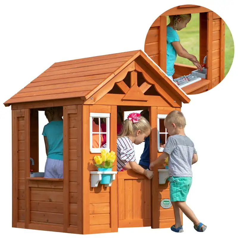 

Cedar Wooden Playhouse Fireplace fan