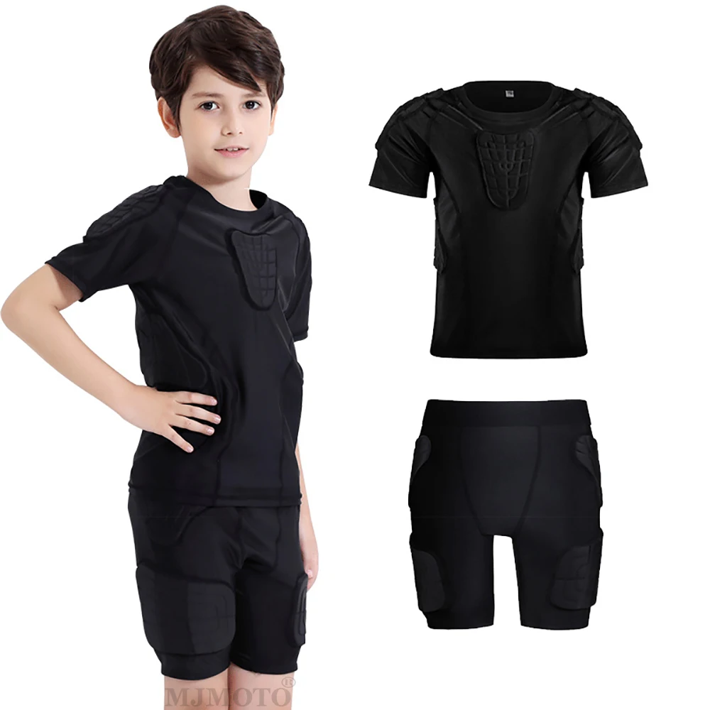 Children Motorcycle Armor Underwear Protective Jersey Kids Base layer Pants Motorbike ATV Motocross Outfit Protective Gear Suit