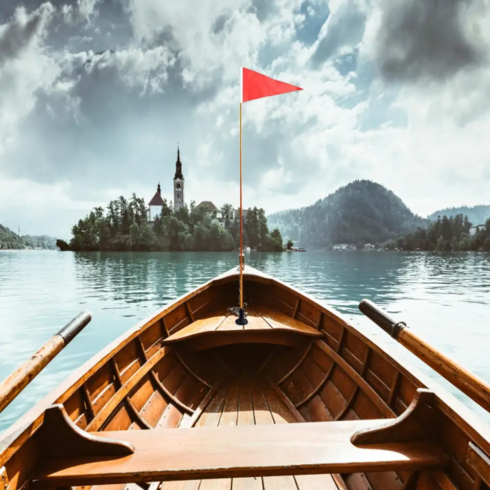 Canoeing Flag Light With 19W Waterproof Lamp - Kayak Safety Light For Fishing And Marine Use