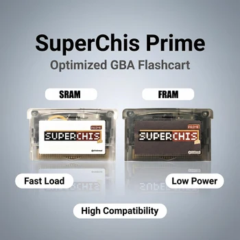 SuperChis Prime GBA Fix Slowdown White Screen Freezing, 1s Menu Access 12s Fast Loading, SDRAM+NOR Flash Architectur 1