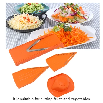 V Blade Mandoline Cutter Vegetable Cutter Stainless Steel Blade Hand Protector Cooking Tool Practical Large Frame for Kitchen