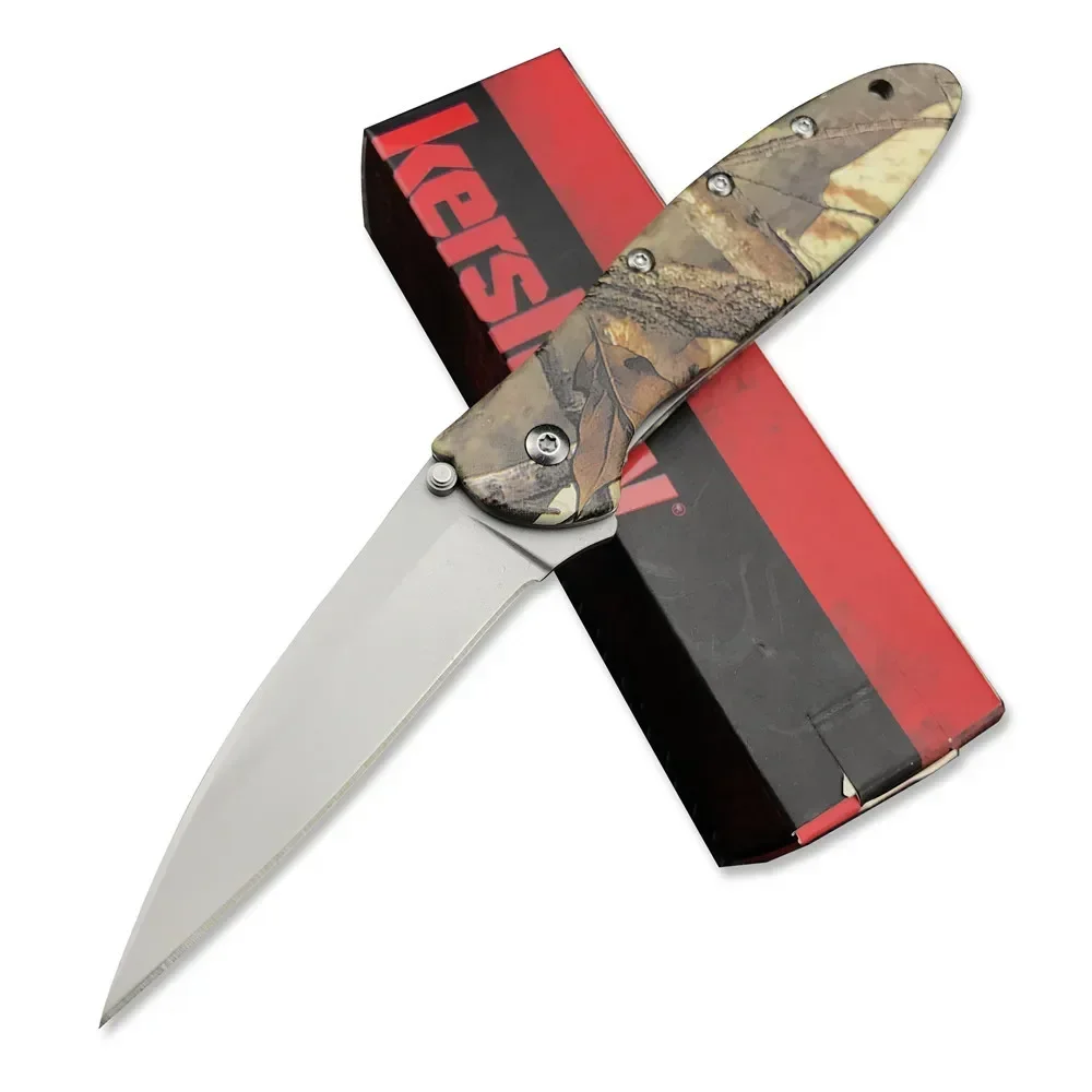 

Newest Kershaw 1660 Ken Onion Leek Flipper Folding Knife 14C28N Plain Blade Carbon Fiber Handles Outdoor Hunting Camping Knife