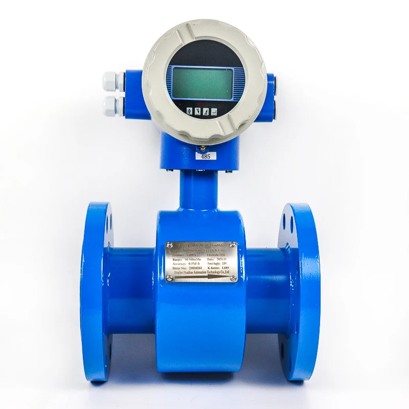 Electromagnetic Flow Meter Dn15 Dn300 1" Ce Flange Wastewater Sewage Strong Acid Alkali Flow Meters