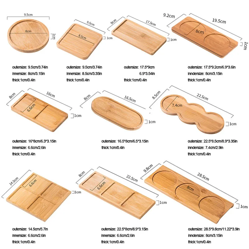 Soap Dispenser Tray Wooden Vanity Countertop Bottles Organizer Holder Round Square Candles Jewelry Storage for Kitchen