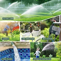 Automatic Watering Timer Programmable LCD Display Garden Outdoor Hose Timer with Rain Delay/Manual/Automatic Watering System 5