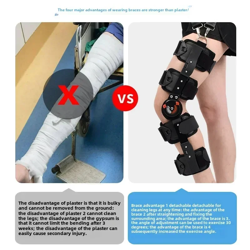 New Stabilizer After Surgery Adjustable Hinged Knee Brace Joint Surgical Fixation Fixation Stretcher Ankle Orthopedic Support
