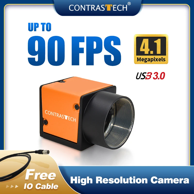 저렴한 고해상도 CMOS 글로벌 셔터, 검사용 산업용 기계 비전 카메라, USB3.0 Basler, 4.1MP, 90fps