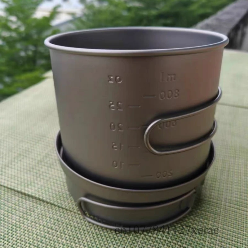 Camping cookware Camping cookware set 350/500/900/1600ml Multifunctional Outdoor Cookware Set Titanium Foldable