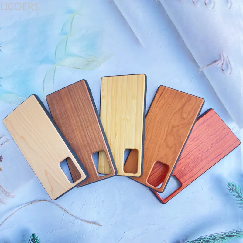 for Samsung Galaxy S25 S24 S23 S22 S21 FE Note 20 S20 Ultra Plus Case Thin Solid Natural Wood Cherry Walnut Bamboo Cover Shell — view 6