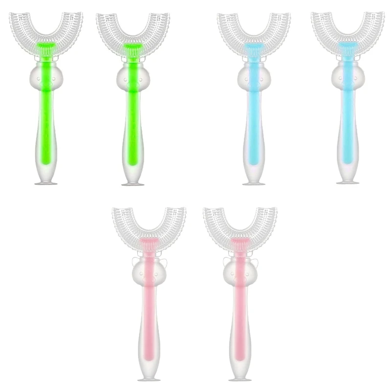 2pcs Children Toothbrush Silicone Training Teeth Cleaning Teethbrushes