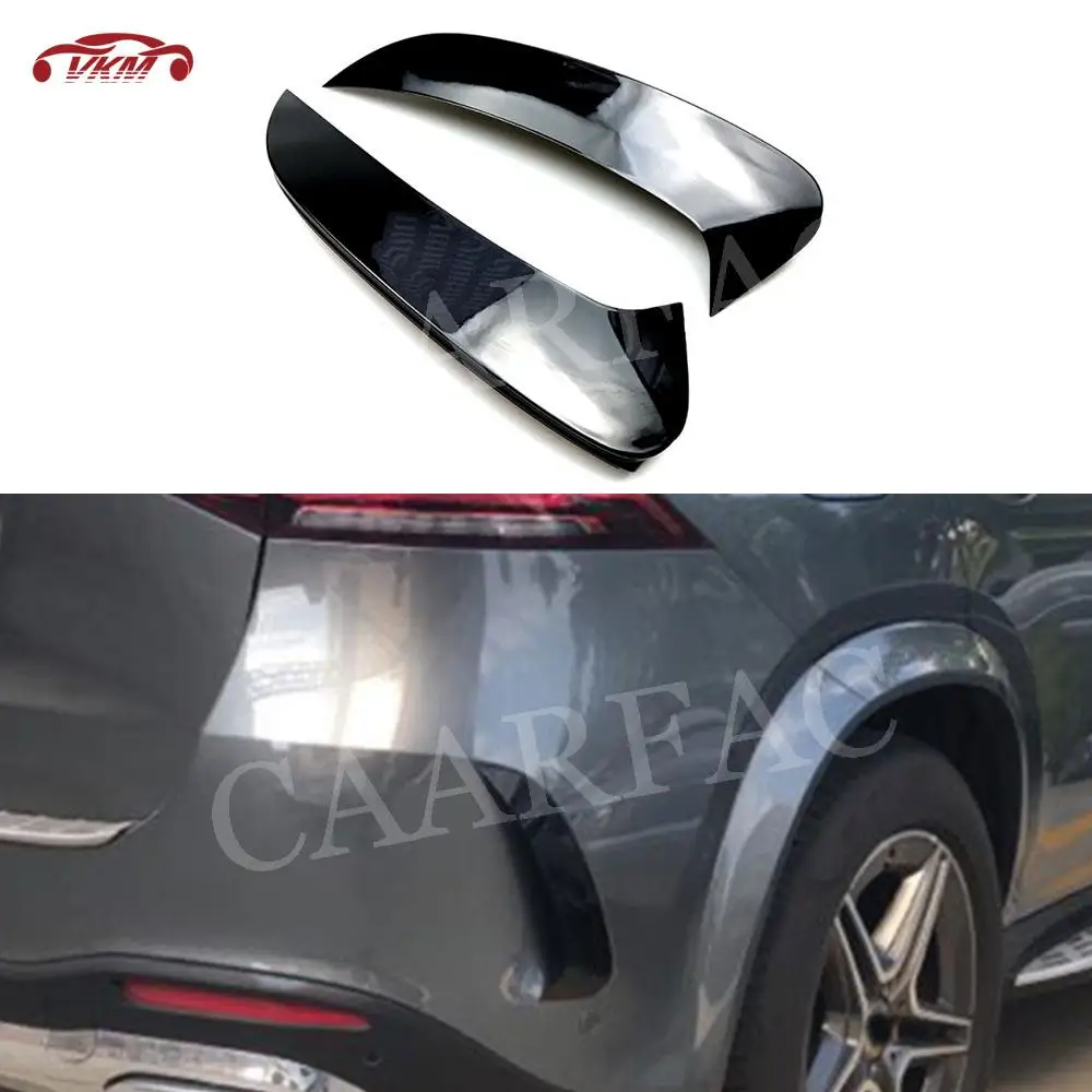 Abs Gloss Black/Carbon Look Rear Bumper Lip Splitters For Mercedes Benz Gle Class W167 Gle53 Amg Suv 2020+