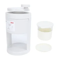 Machine à glace pilée manuelle avec gobelet en verre pour smoothies, broyeur de glace, lame 40Cr13, machine à cones de neige pour usage domestique 6