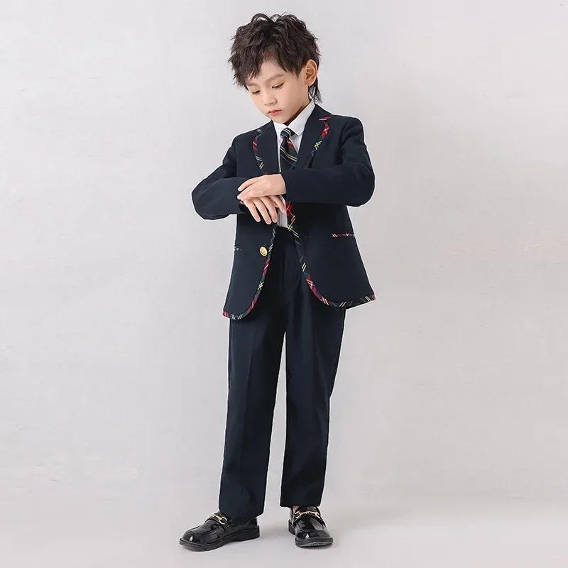 Children's School Uniform Suit Spring and Autumn British Style Kindergarten Dress Primary School Performance Dress Suit