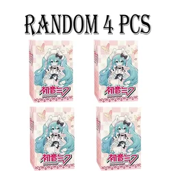 Hatsune Miku Q Edition Series Handmade Blind Box Toys - Set of 6, Perfect for Birthday, Halloween, and Christmas Gifts (Random 4 pcs)