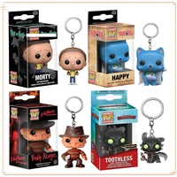 FUNKO Pocket Keychain Classic Doll Happy Toothless Backpack Pendant Keychain Children's Collection Christmas Gifts Dolls Toys 1