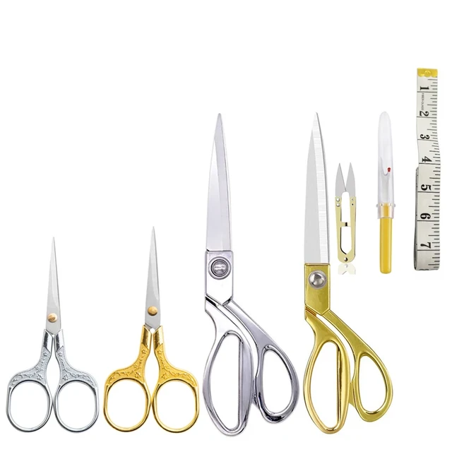 Stainless Steel Pinking Shears Fabric Sewing Scissors Professional