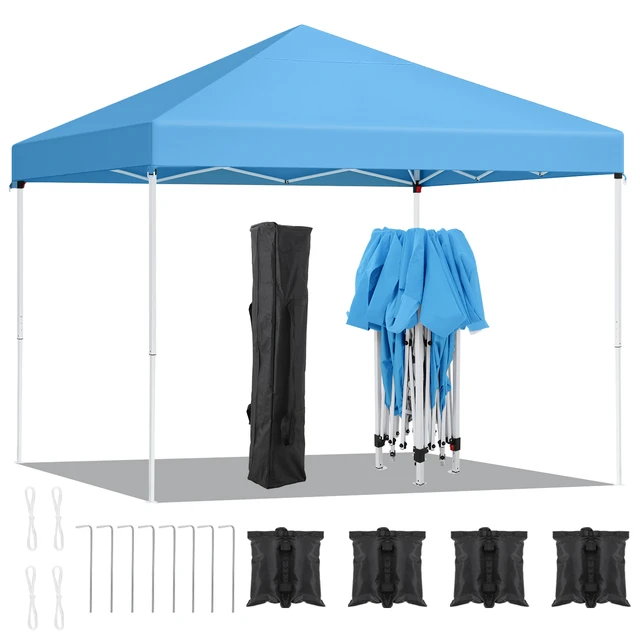 Tente Pop Up Canopy - Gazebo - 3x3m - Polyester 210D - Enduit PU