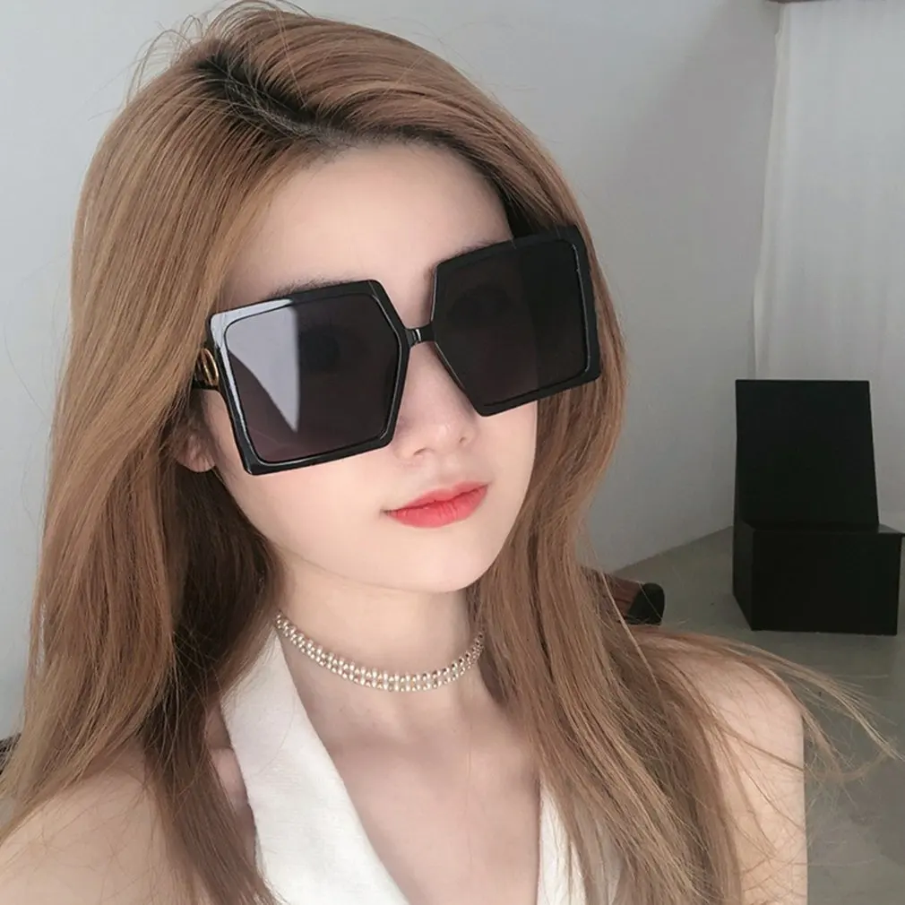 

Vintage Square Sunglasses For Women Luxury Brand Big Frame Female Sun Glasses Light Protective Glasses