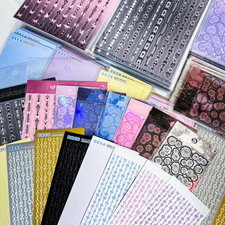 

MINKYS New Arrival 4pcs 6pcs 8pcs Full Set Kawaii Rose Kpop Photocards Decorative Sticker Scrapbook Stickers Confetti Stationery