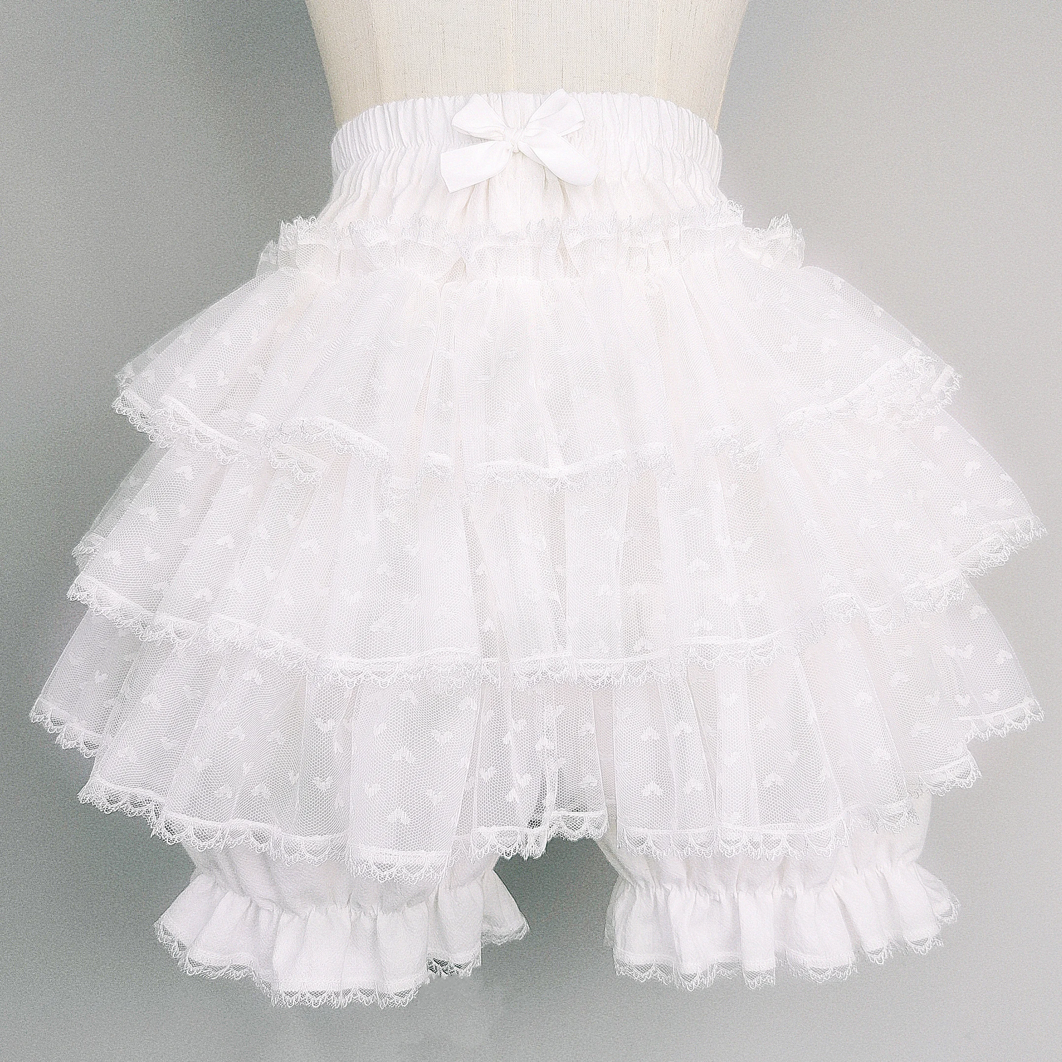 Harajuku Women Lolita Pumpkin Pants Jk Safety Pants Cake Shorts Skirts Japanese Lace Bow Tie Sweet Girls Pumpkin Shorts Large