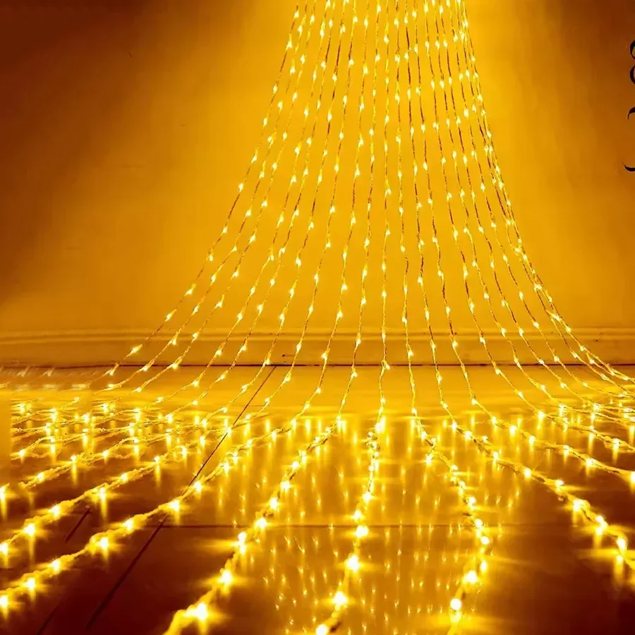 Led Waterfall Fairy String Light Meteor Shower Rain Curtain Light Outdoor Christmas Garland Light Per Fondale Festa Di Nozze