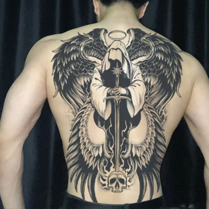 Angel Wings Tattoo Stickers Temporary Tattoos 2 Weeks Men Adult