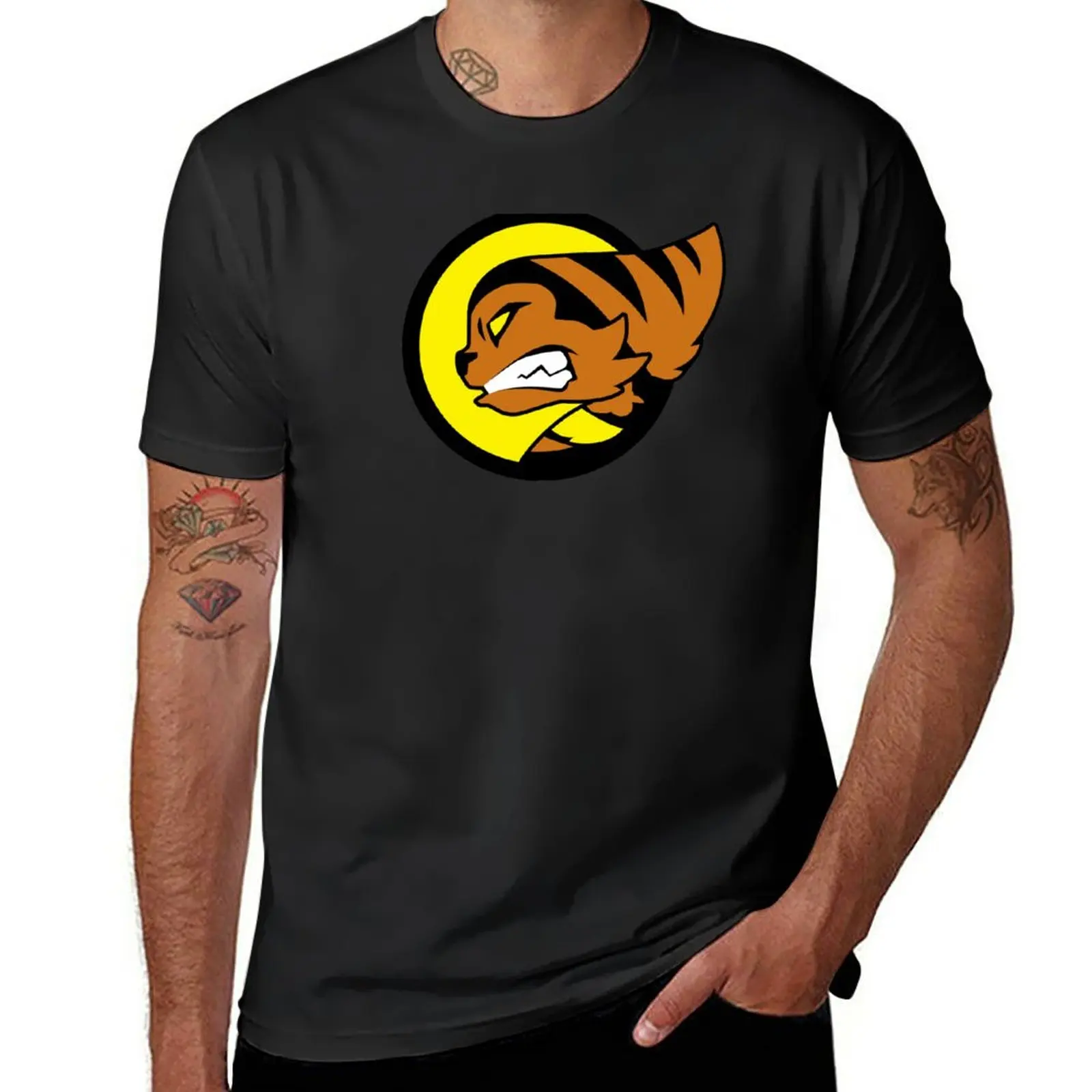 New Ratchet And Clank Space Hero Round Icon T-Shirt Maglietta Oversize Magliette Divertenti Magliette Bianche Da Uomo