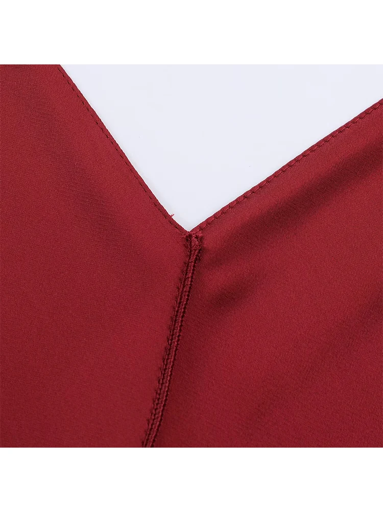  Sexy Sling Dress For Women Elegant V Collar Backless Slimming Long Dresses Summer New Solid Ladies Beach Vacation Party Robes