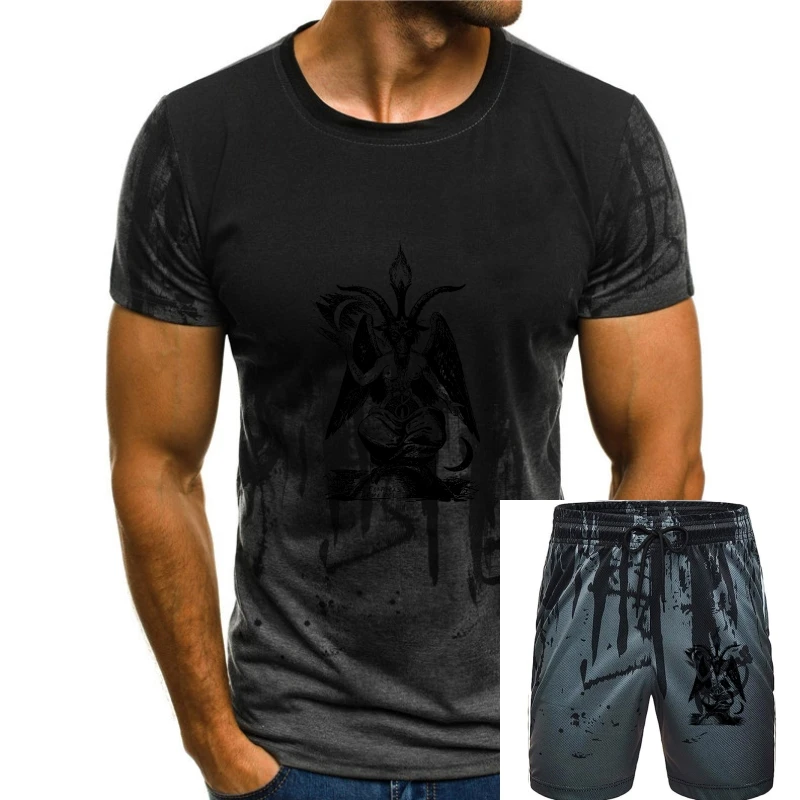 

Summer Casual Man T Shirt Good QualityBAPHOMET T-SHIRT Pentagram Black Metal Death Metal NECRONOMICON slayer T-SHIRT