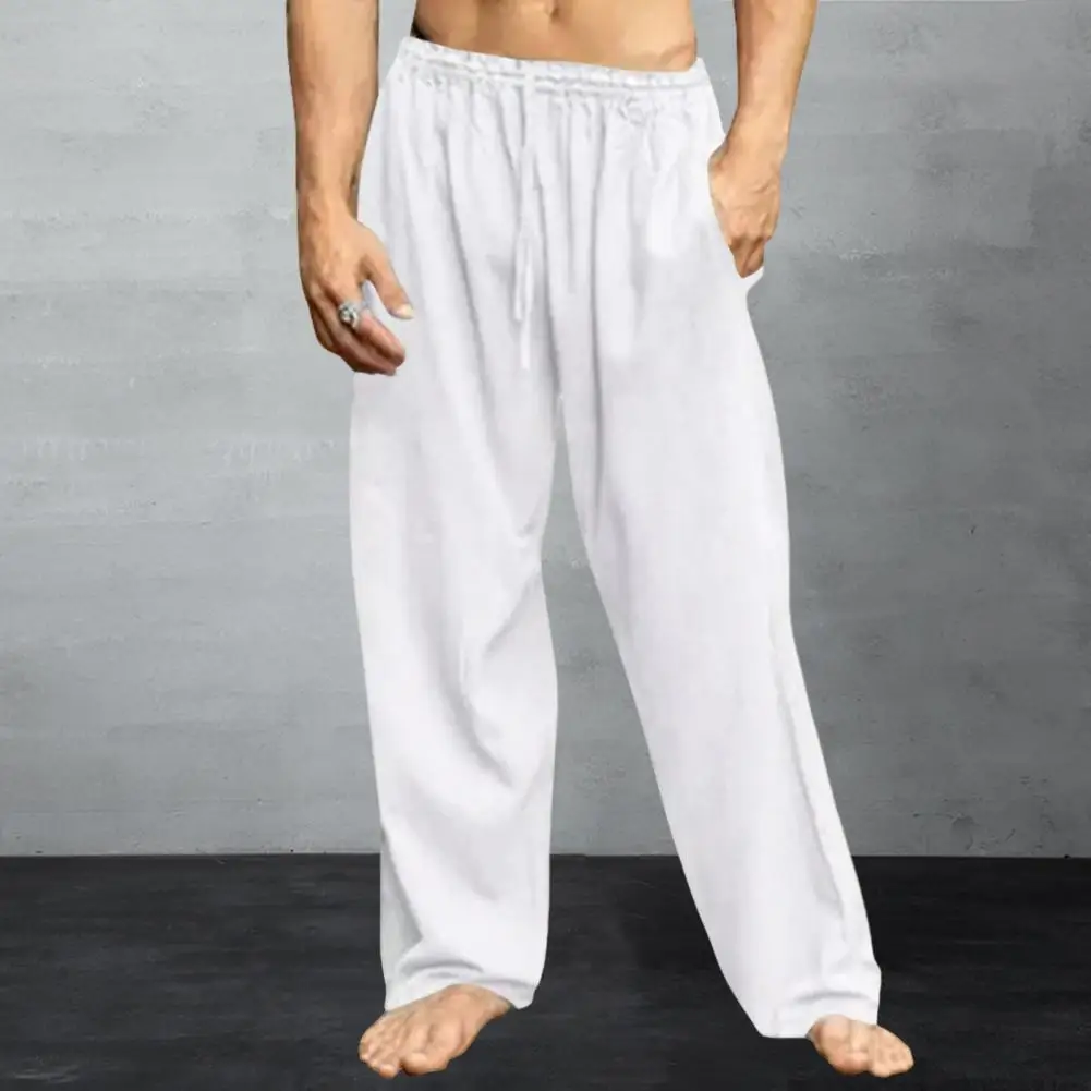 Clothes Spring 2023,POROPL Cotton Linen With Elastic Waist Drawcord Daily  Casual Straight Sports Pants Men Dress Pants Clearance White Size 10 