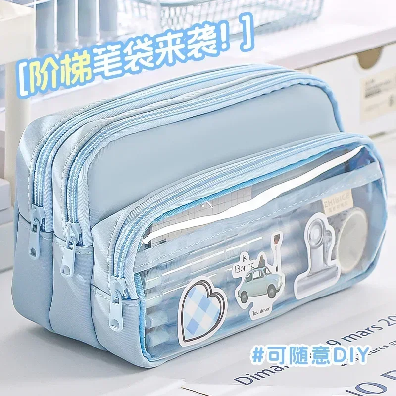 Pencil Cases Pen Storage Bag Stationery Box Student Boy Girl High Capacity Storage Bag School