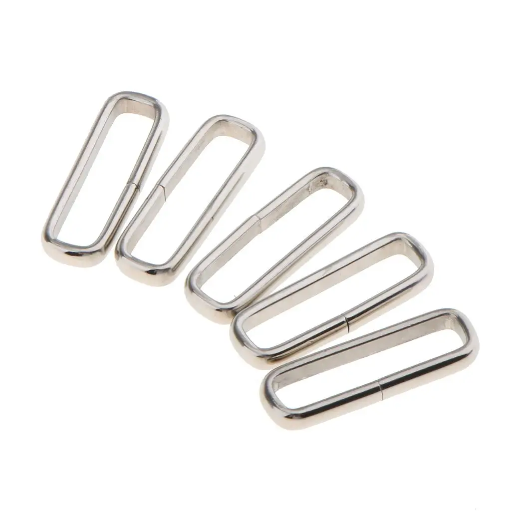 Stainless Steel Watch Band Retaining Buckle Rings - Set of 5