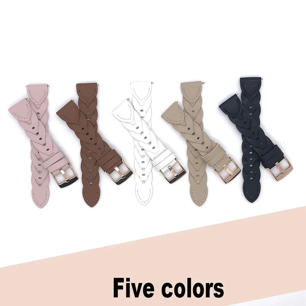 Elegant 18mm Artificial Leather Watch Strap Replacement Bracelet