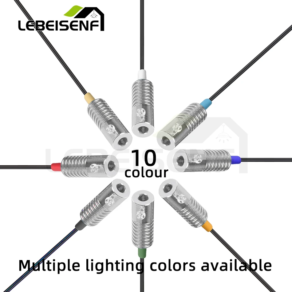 Fiber Optic Lamp 5V USB LED Light Source 1.5W 8 Colors Mini Illuminator Aluminum LED Emitter for Side Glow Fiber Optic Lamp Car/Home Light Holder