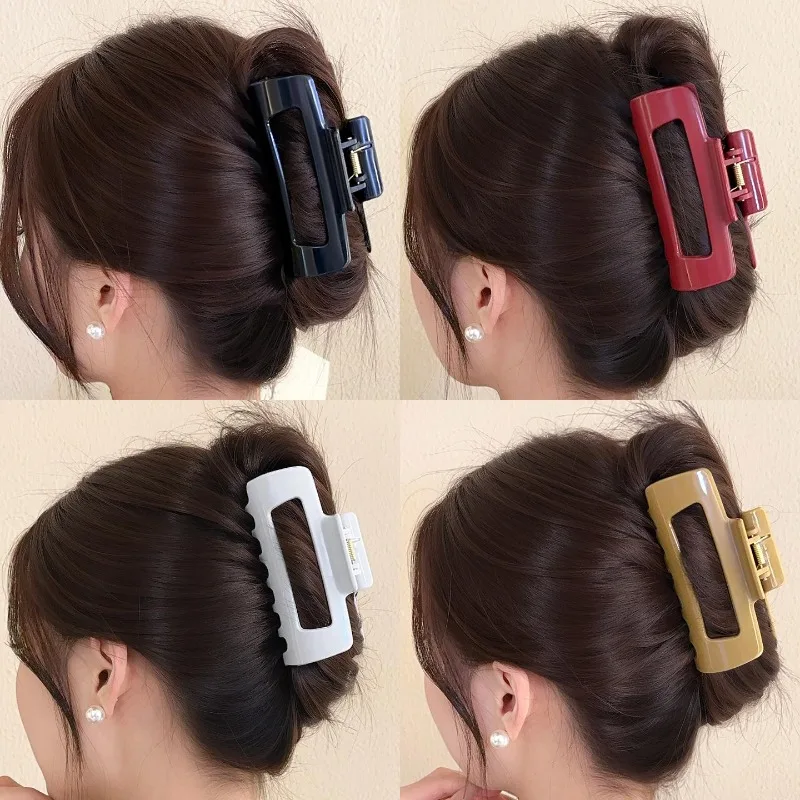 Neue Weiche Silikon-Haarklammer Große Geometrische Haarspangen Langlebige Stoßfeste Haarclips für Frauen Haaraccessoires – Detail 4