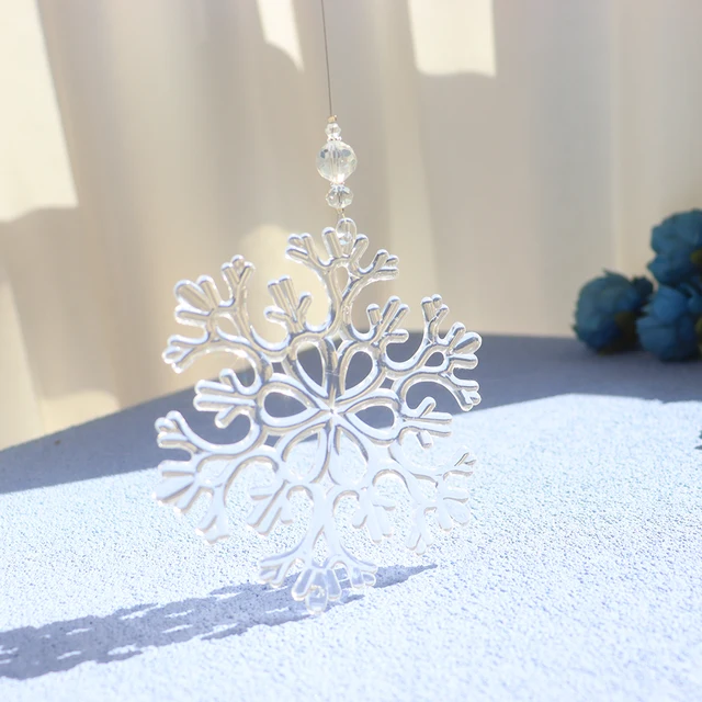 Crystal Light Collection Medál Hópehely Karácsony Fényvisszaverő Terasz Dekoráció Jelenet Elrendezés Függöny Erkély Autóhoz - Image 3