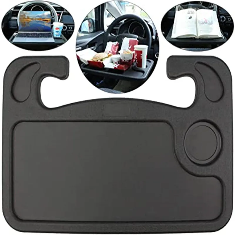 

2In1 Car Table Steering Wheel Eat Work Cart Drink Food Coffee Goods Holder Tray Car Laptop Computer Desk Mount Stand Seat Table