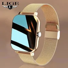  LIGE 2023 Smart Watch For Men Women Gift Full Touch Screen Sports Fitness Watches Bluetooth Calls Digital Smartwatch Wristwatch 