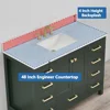 48" x 22" Stone Vanity Top with Sink and 8 Inch Faucet Holes Durable Easy Installation Elegant Design Fits Most Standard 48" 3