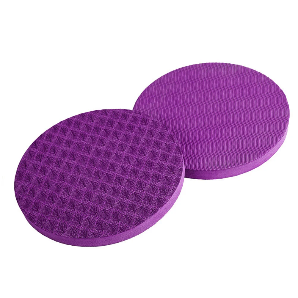 2 Pcs Round Yoga Support Pad Balance Cushion Thick Mat For Exercise Fitness Household Knee Pads Sports Supplies