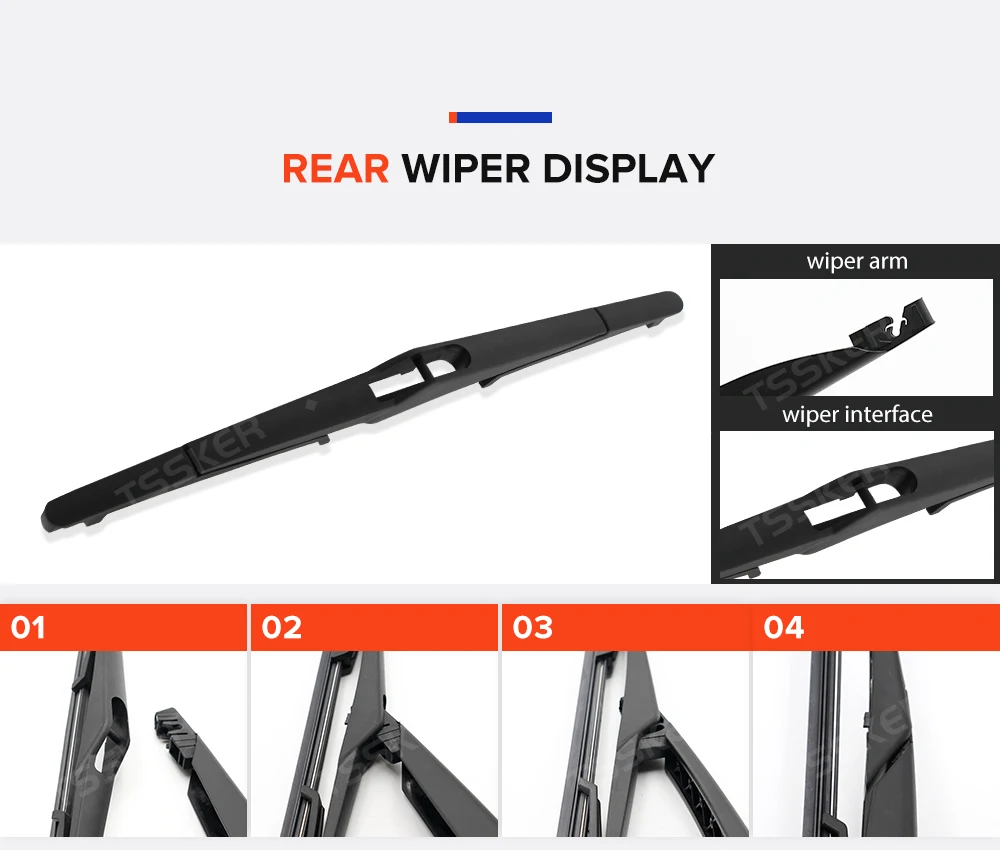 Für Renault Koleos HZG MK2 2016-2023 2017 2018 Wischer Vorne und Hinten Wischer Klingen Windschutzscheibe Windschutz Fenster Pinsel 26 "+ 16" + 9" – Detail 3