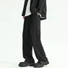 Men's Straight Pants Thin Man Black Comfortable Pant Summer Casual Streetwear Loose Trouser Japanese 5XL Trendy Fashion