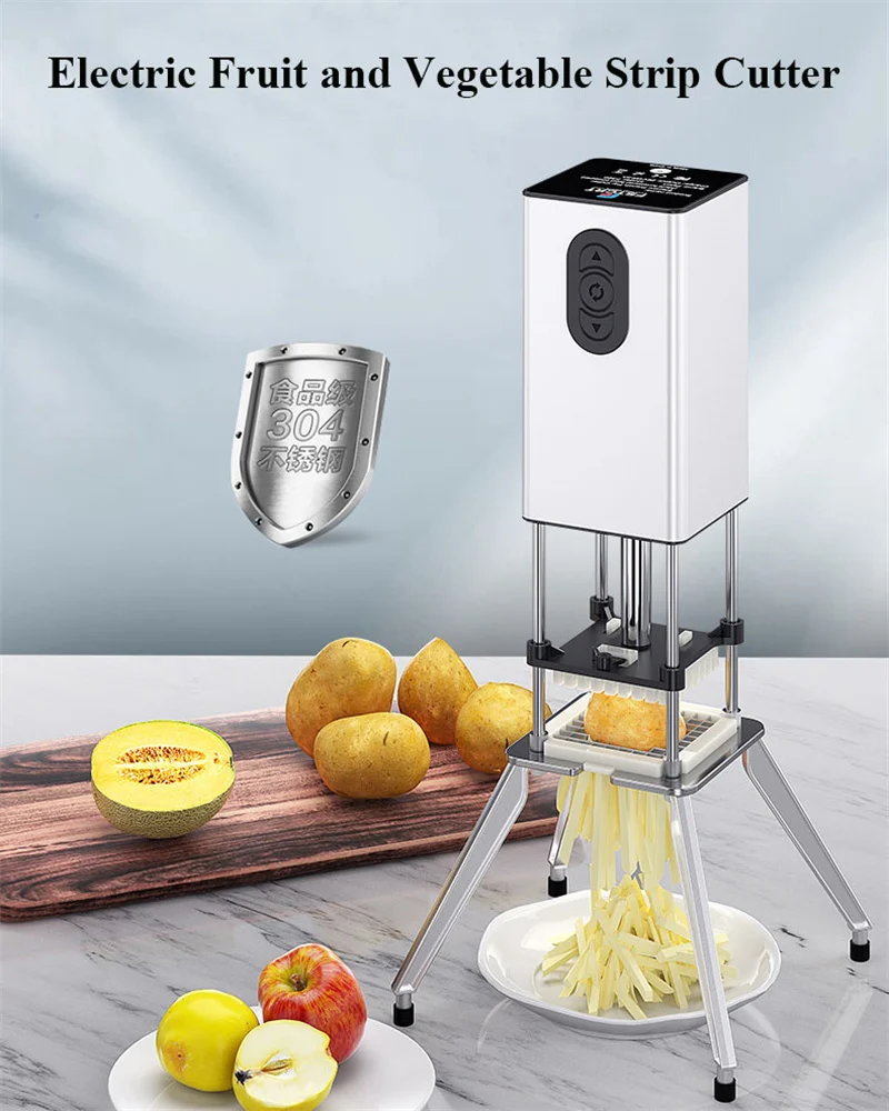 Small Potato Chips Cutter Stainless Steel Vertical Fruit Vegetable Strip Cutting Machine Kitchen Food Processor