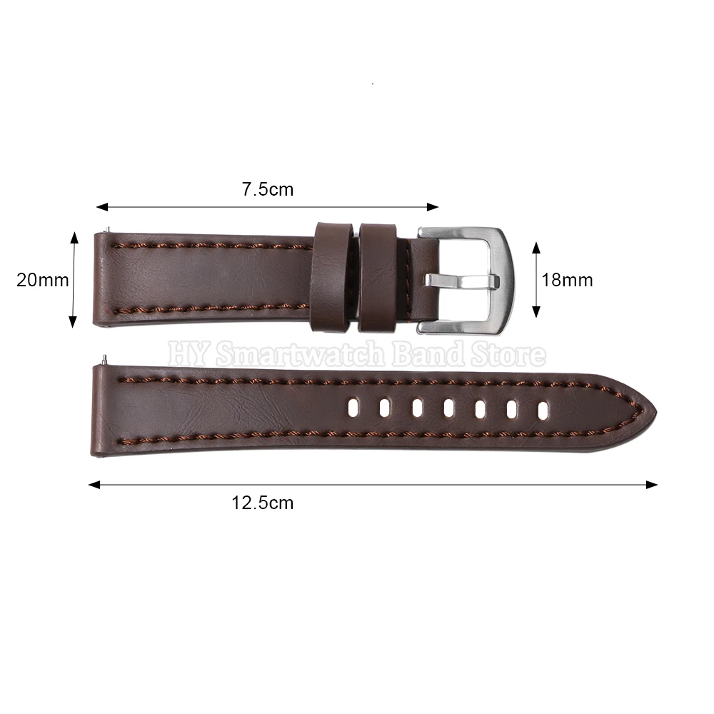 Premium Leather Smartwatch Band with Universal Quick Release Clasp