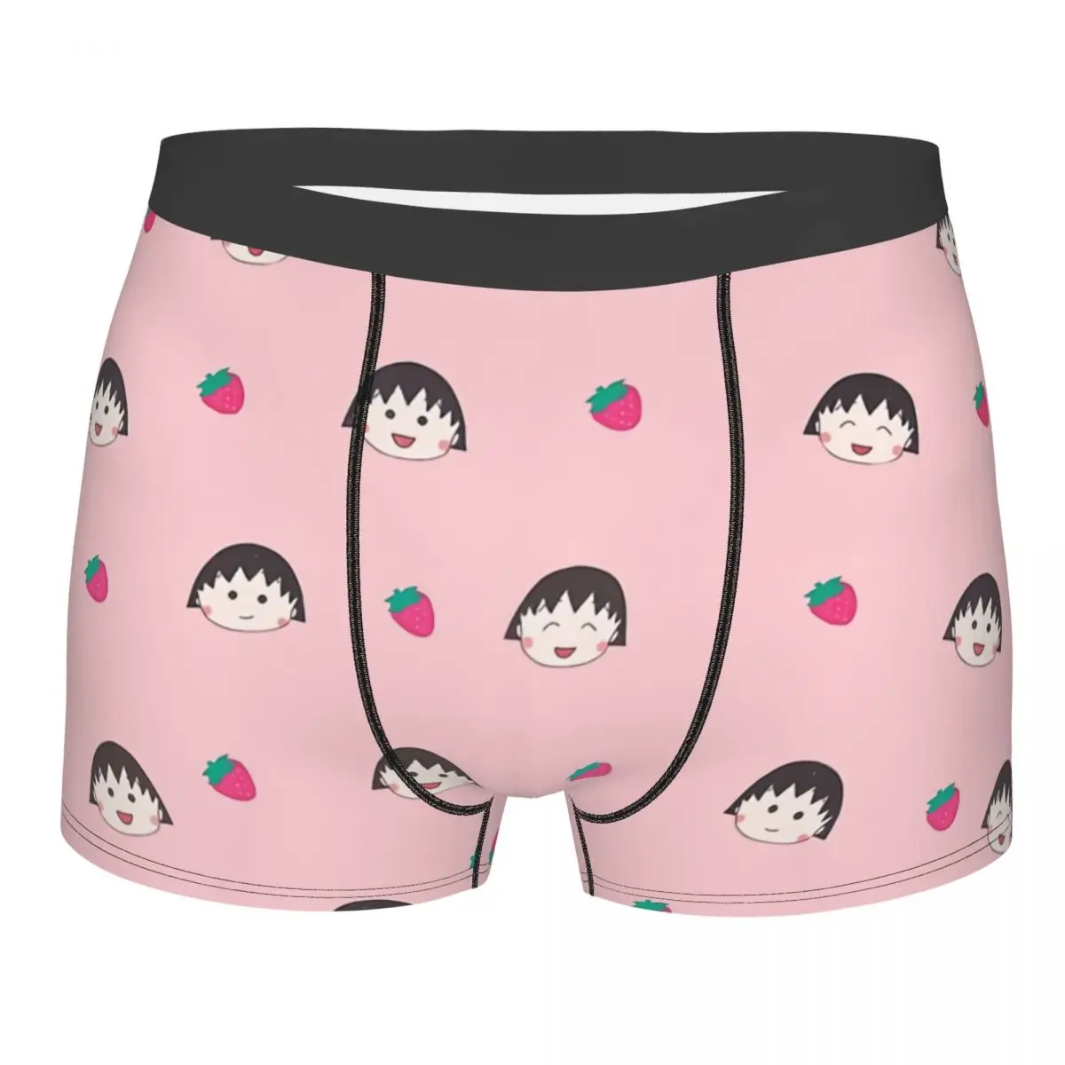 

Chibi Maruko Chan Manga Strawberry Pattern Underpants Homme Panties Man Underwear Sexy Shorts Boxer Briefs