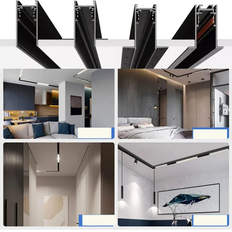 S20 Led Magnetic Track Light Linear Dc48V 12W Aluminum Alloy Material No Main Light Home Lighting 3