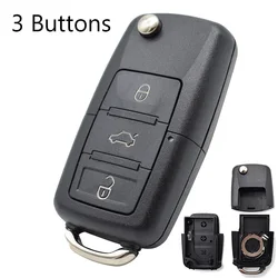 Enhanced Car Remote Flip Key Fob Case Shell - No Blade (3 buttons)